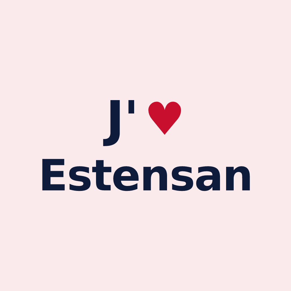 Magnet personnalisé Estensan — design J'aime Estensan