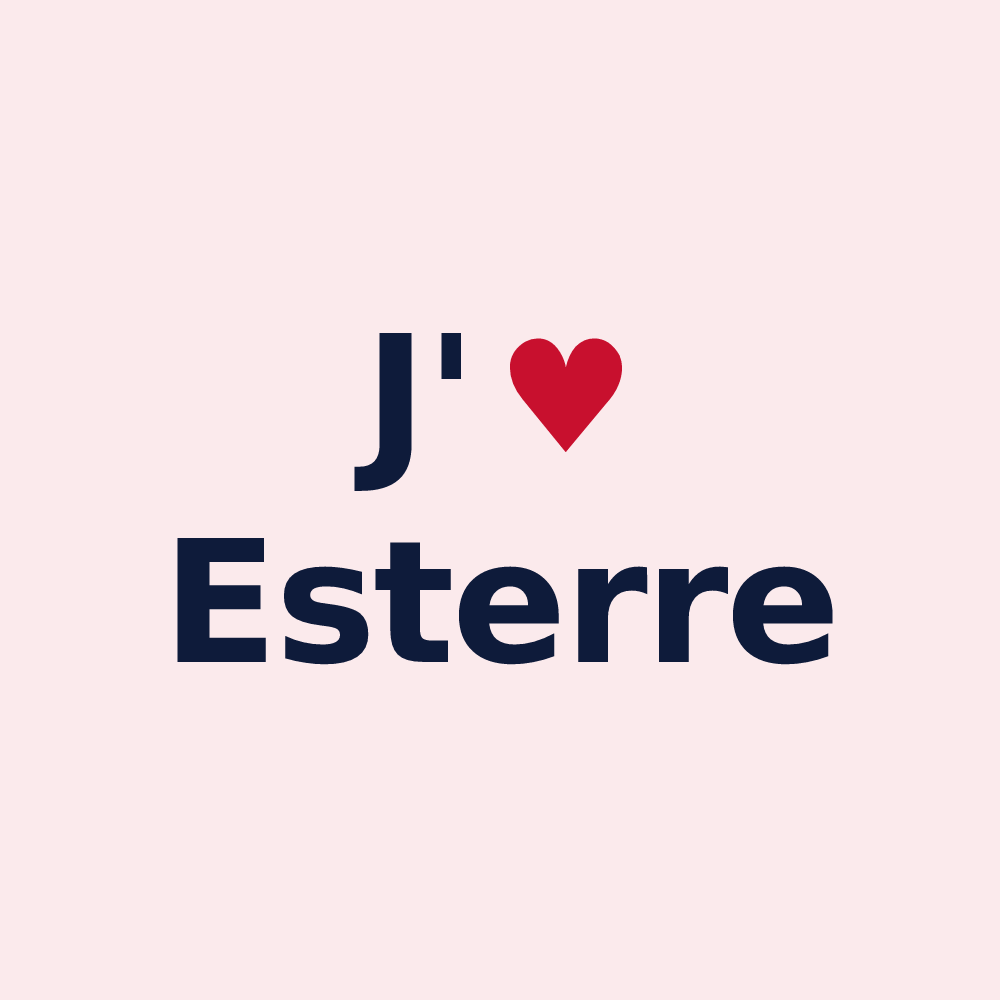Magnet personnalisé Esterre — design J'aime Esterre