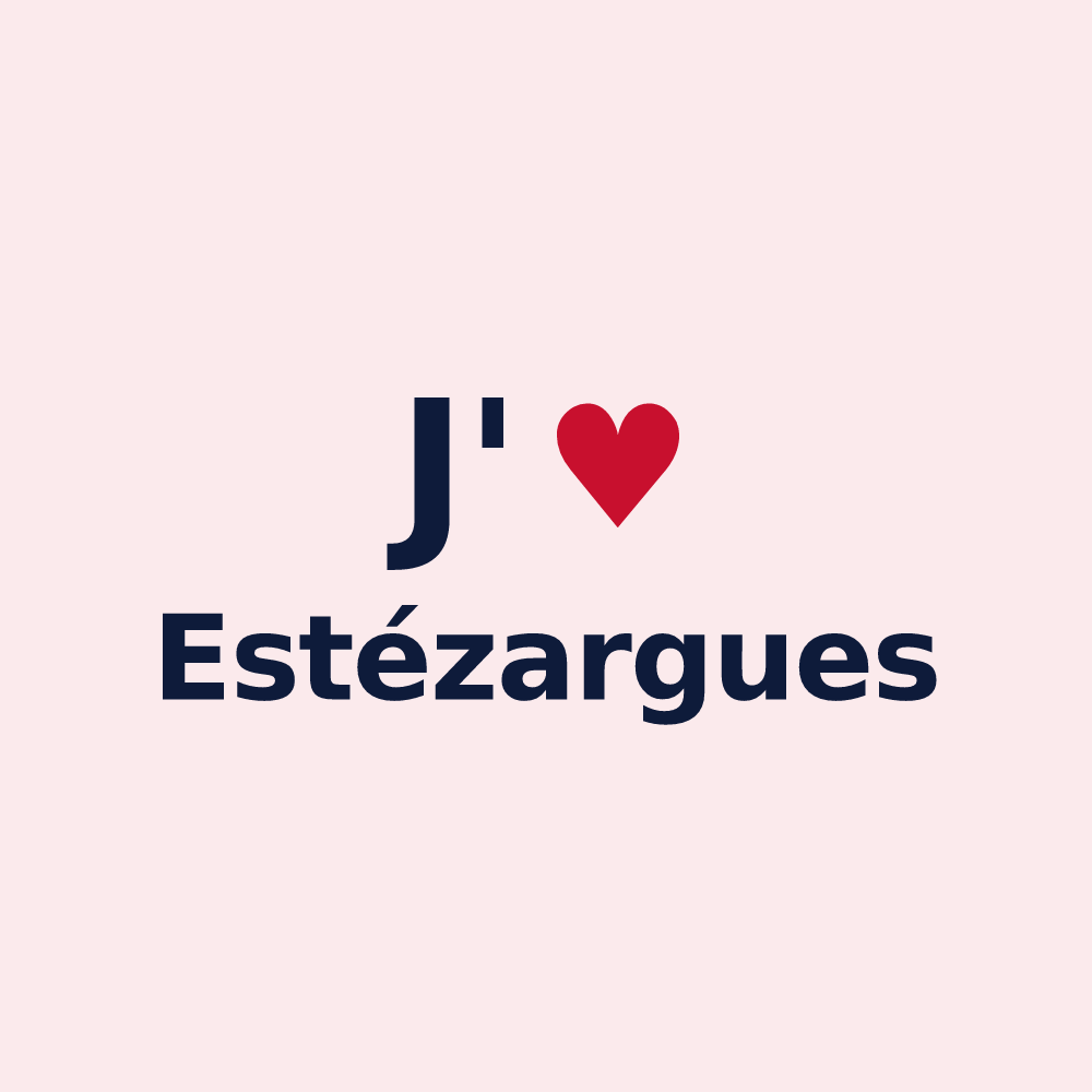 Magnet personnalisé Estézargues — design J'aime Estézargues