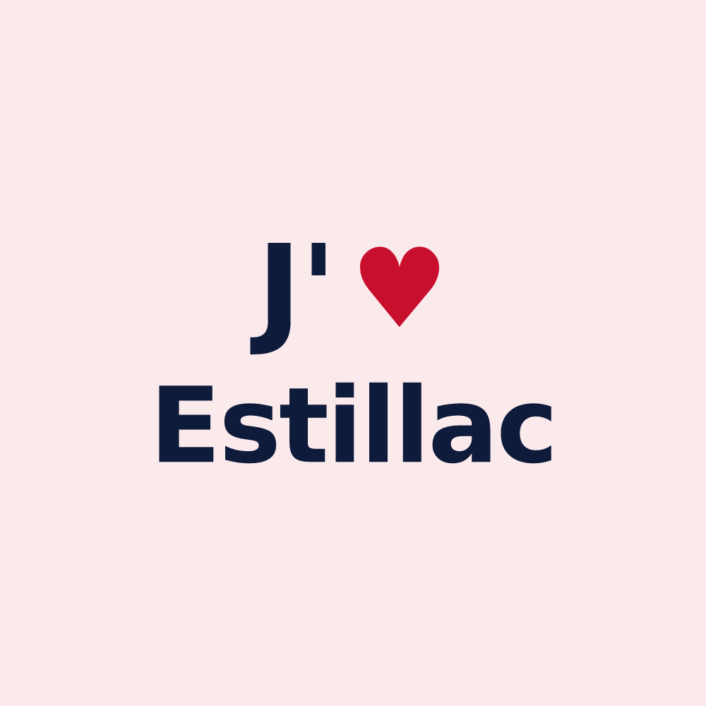 Magnet personnalisé Estillac — design J'aime Estillac