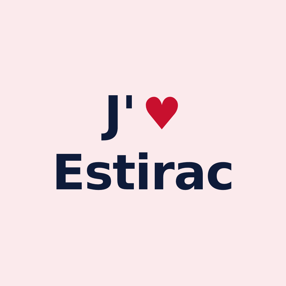 Magnet personnalisé Estirac — design J'aime Estirac