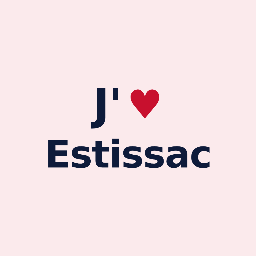 Magnet personnalisé Estissac — design J'aime Estissac