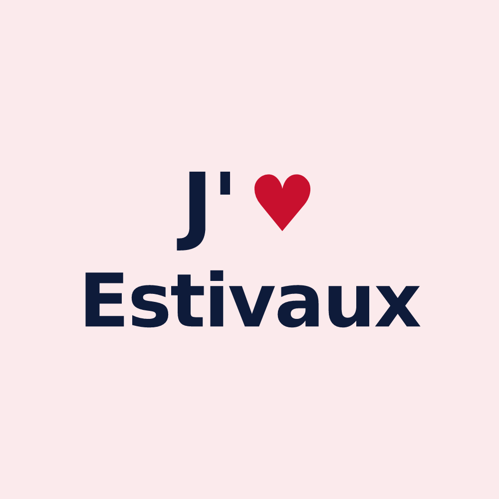 Magnet personnalisé Estivaux — design J'aime Estivaux