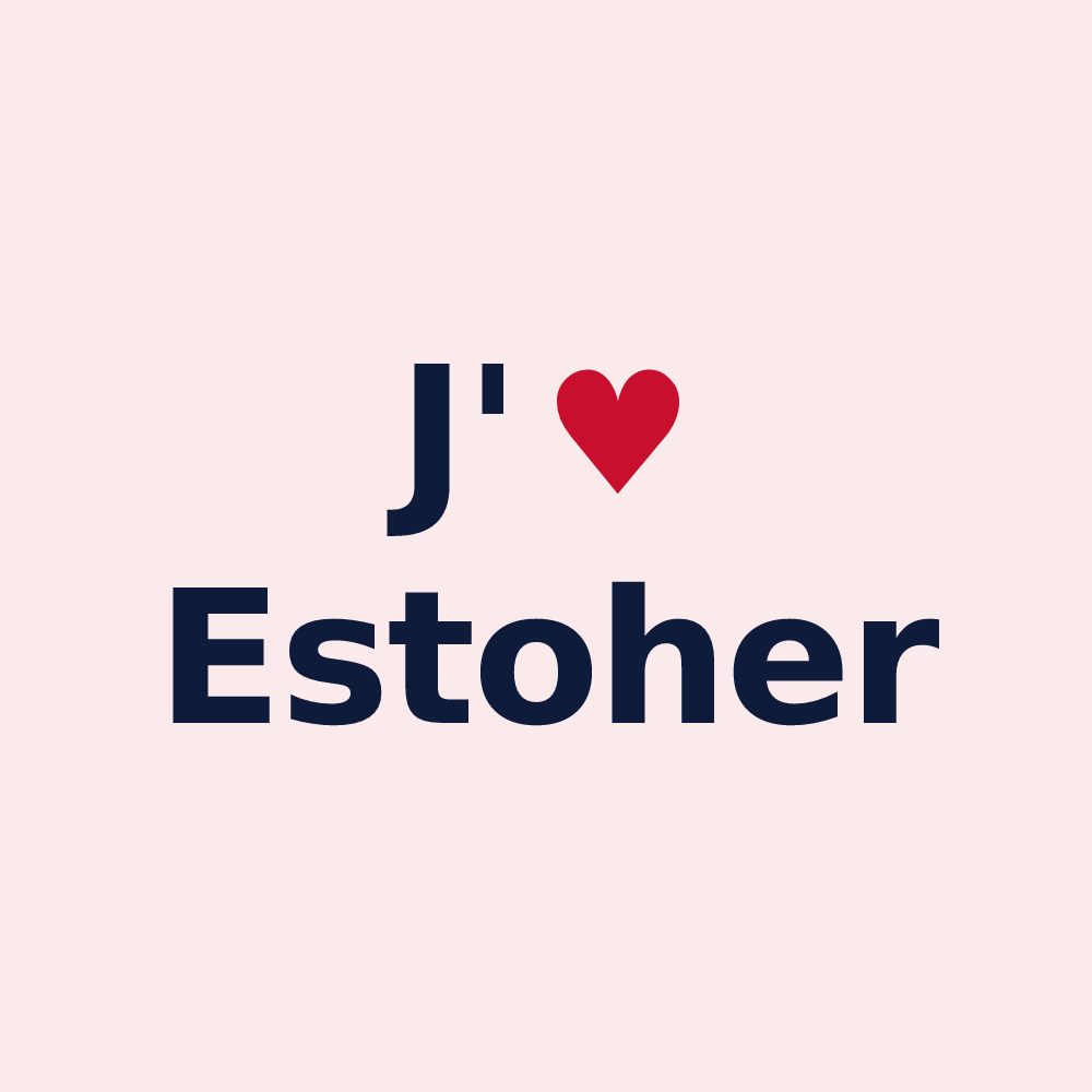 Magnet personnalisé Estoher — design J'aime Estoher