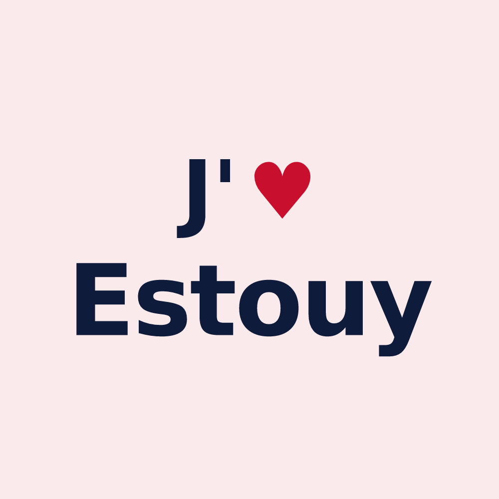 Magnet personnalisé Estouy — design J'aime Estouy