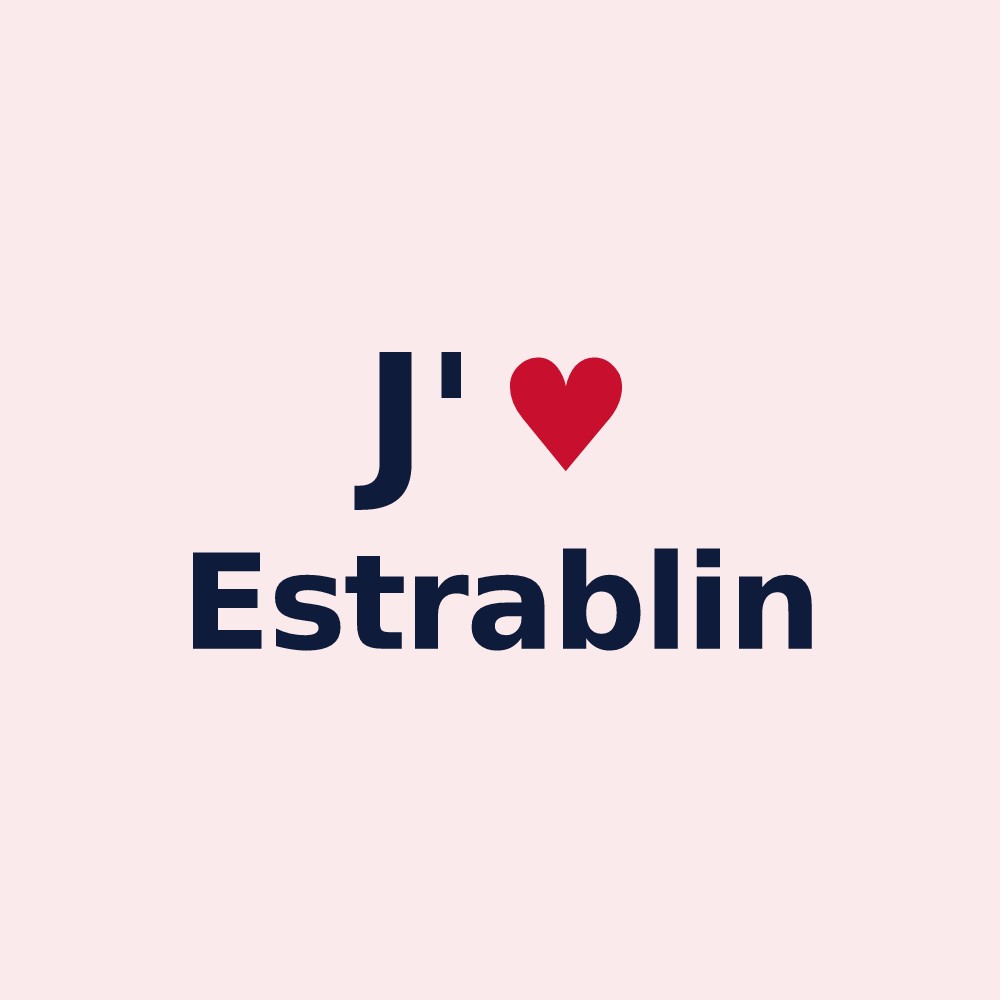 Magnet personnalisé Estrablin — design J'aime Estrablin