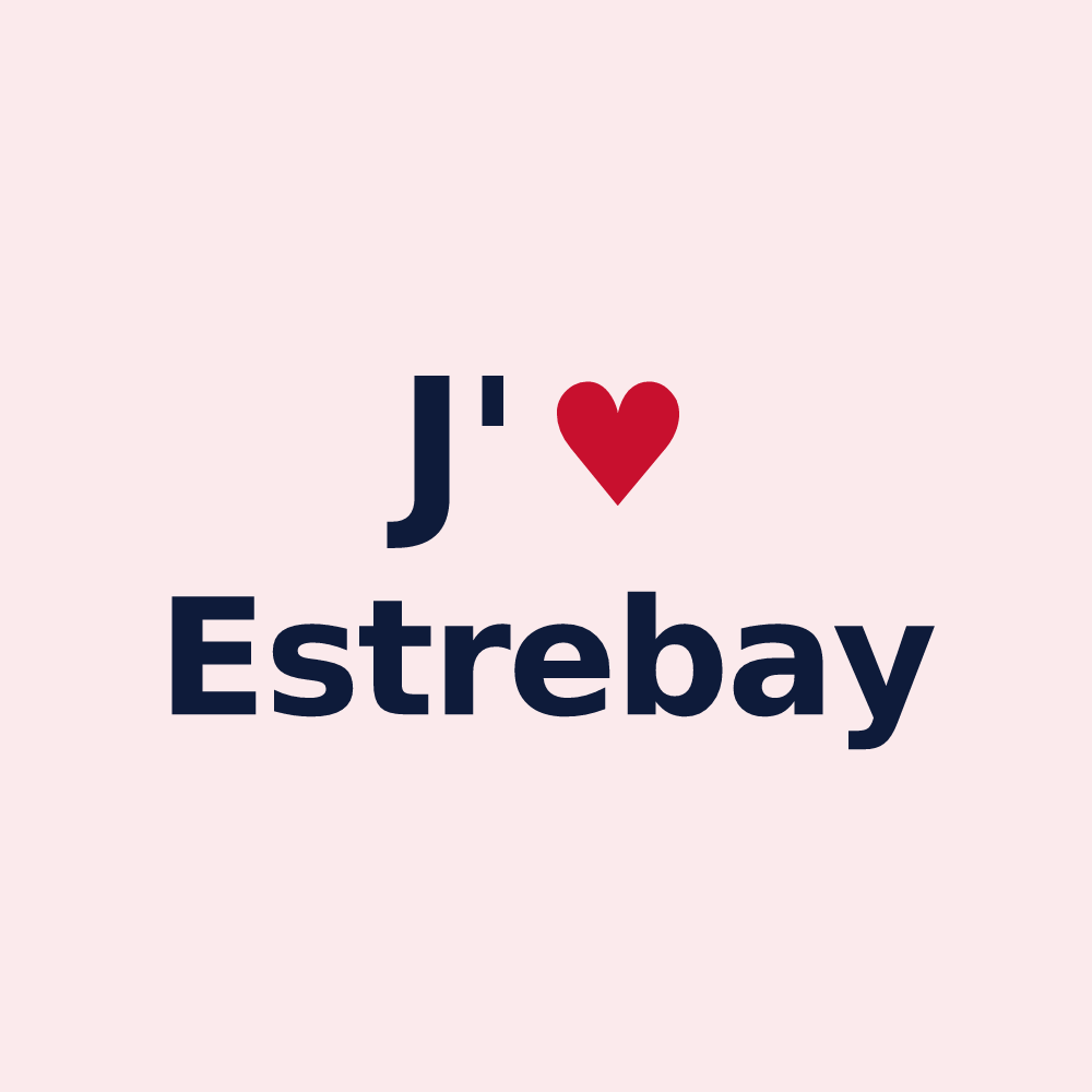 Magnet personnalisé Estrebay — design J'aime Estrebay