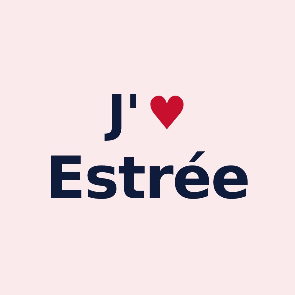 Magnet personnalisé Estrée — design J'aime Estrée
