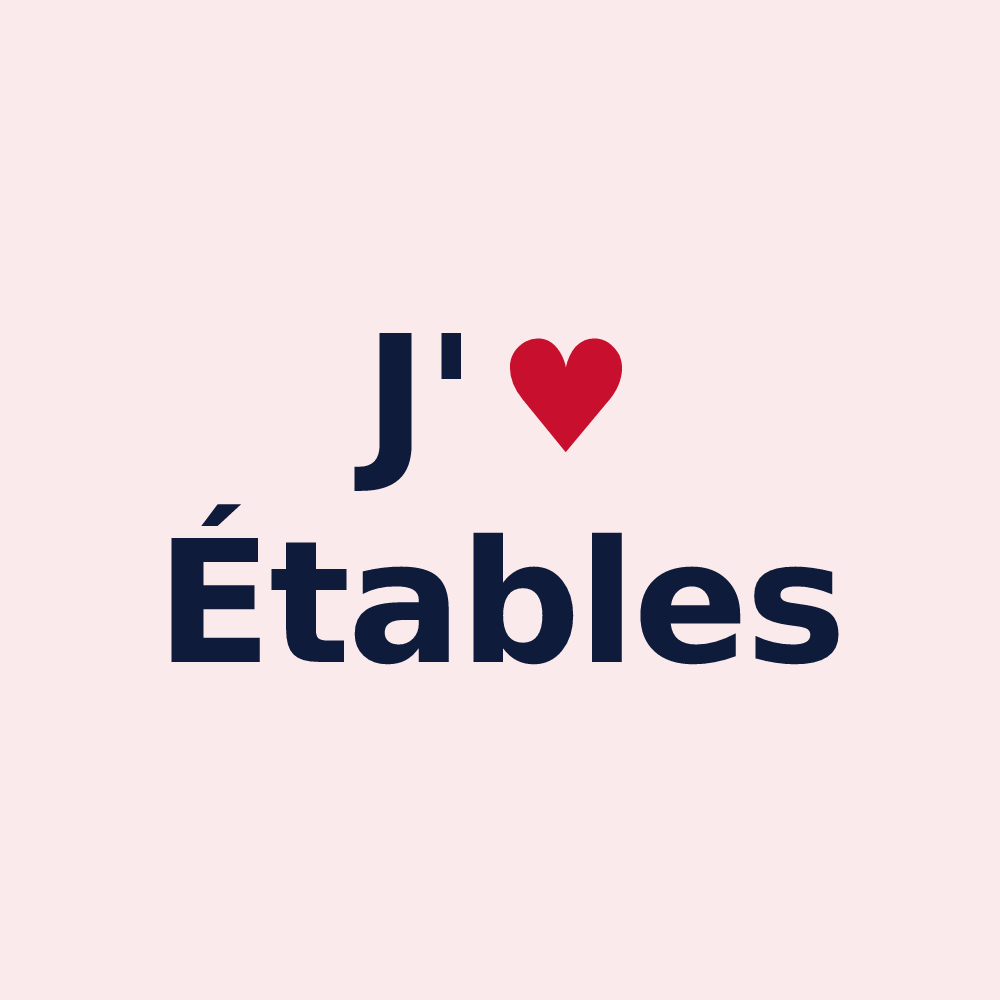 Magnet personnalisé Étables — design J'aime Étables