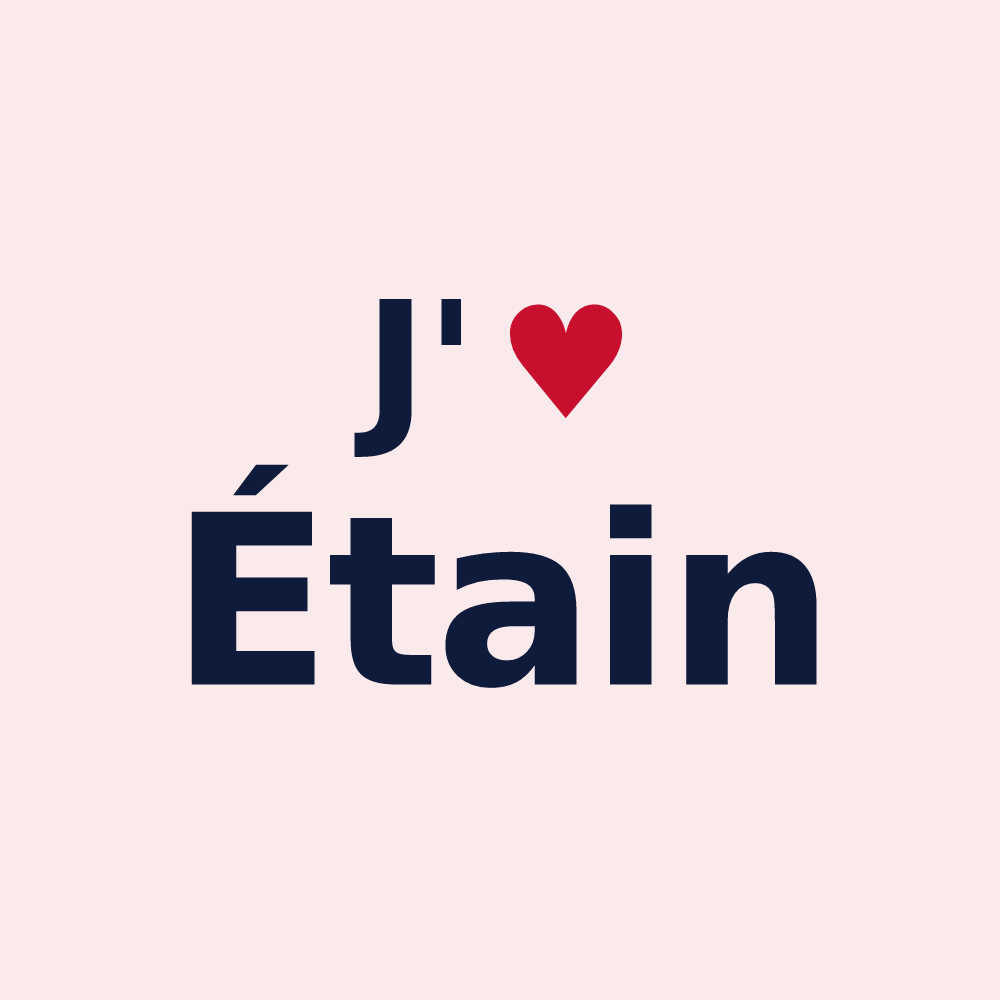 Magnet personnalisé Étain — design J'aime Étain