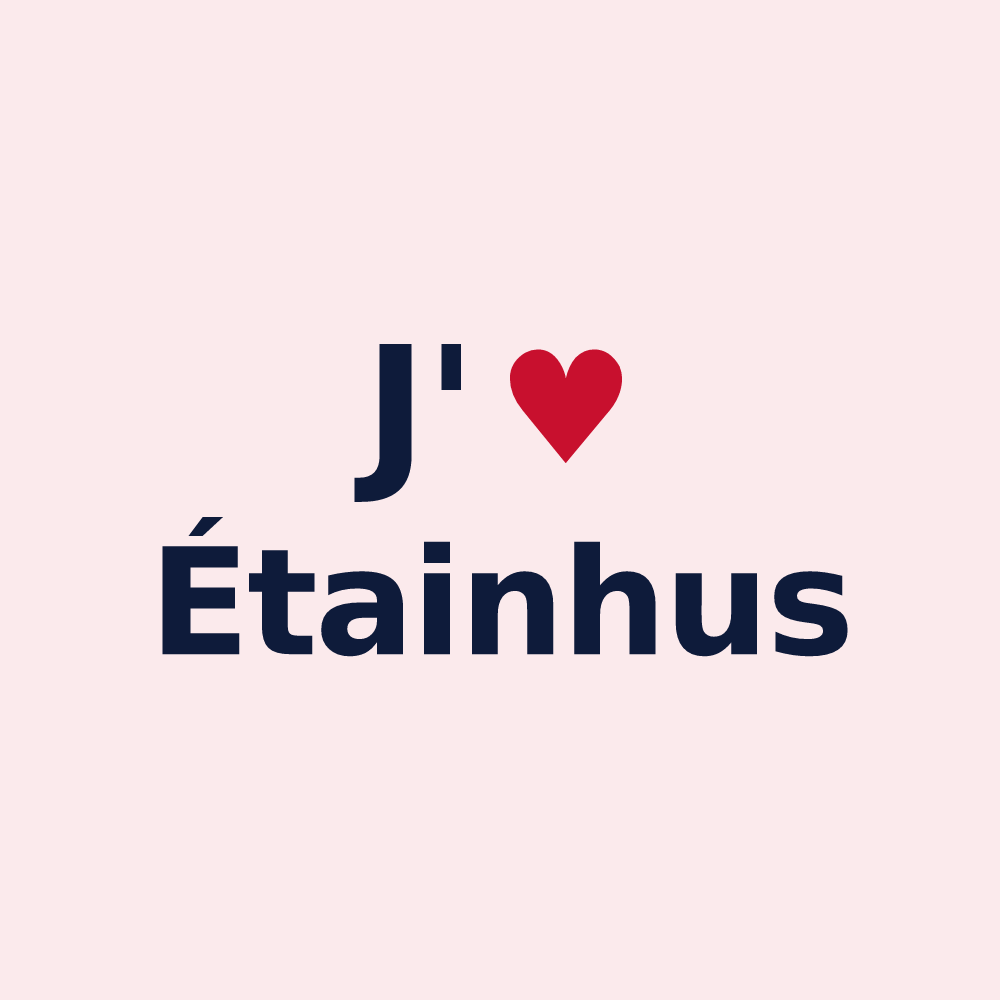 Magnet personnalisé Étainhus — design J'aime Étainhus