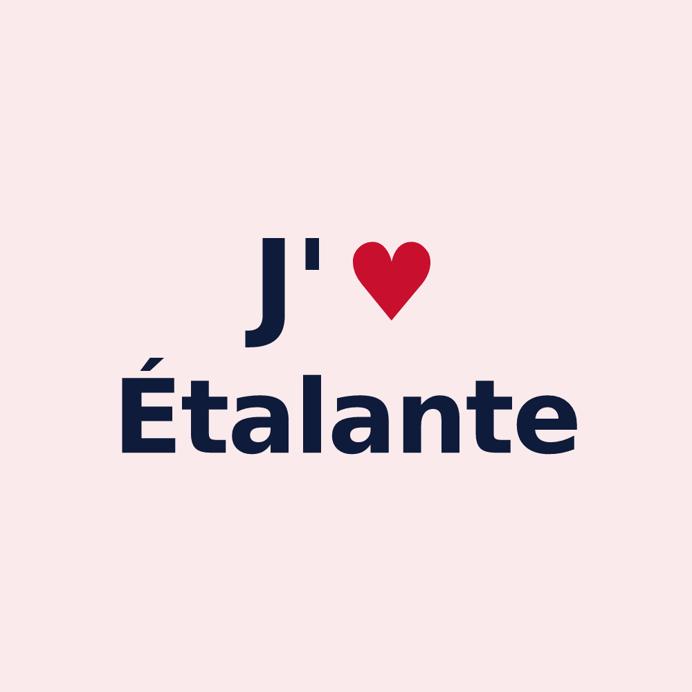 Magnet personnalisé Étalante — design « J'aime Étalante » imprimé sur le magnet