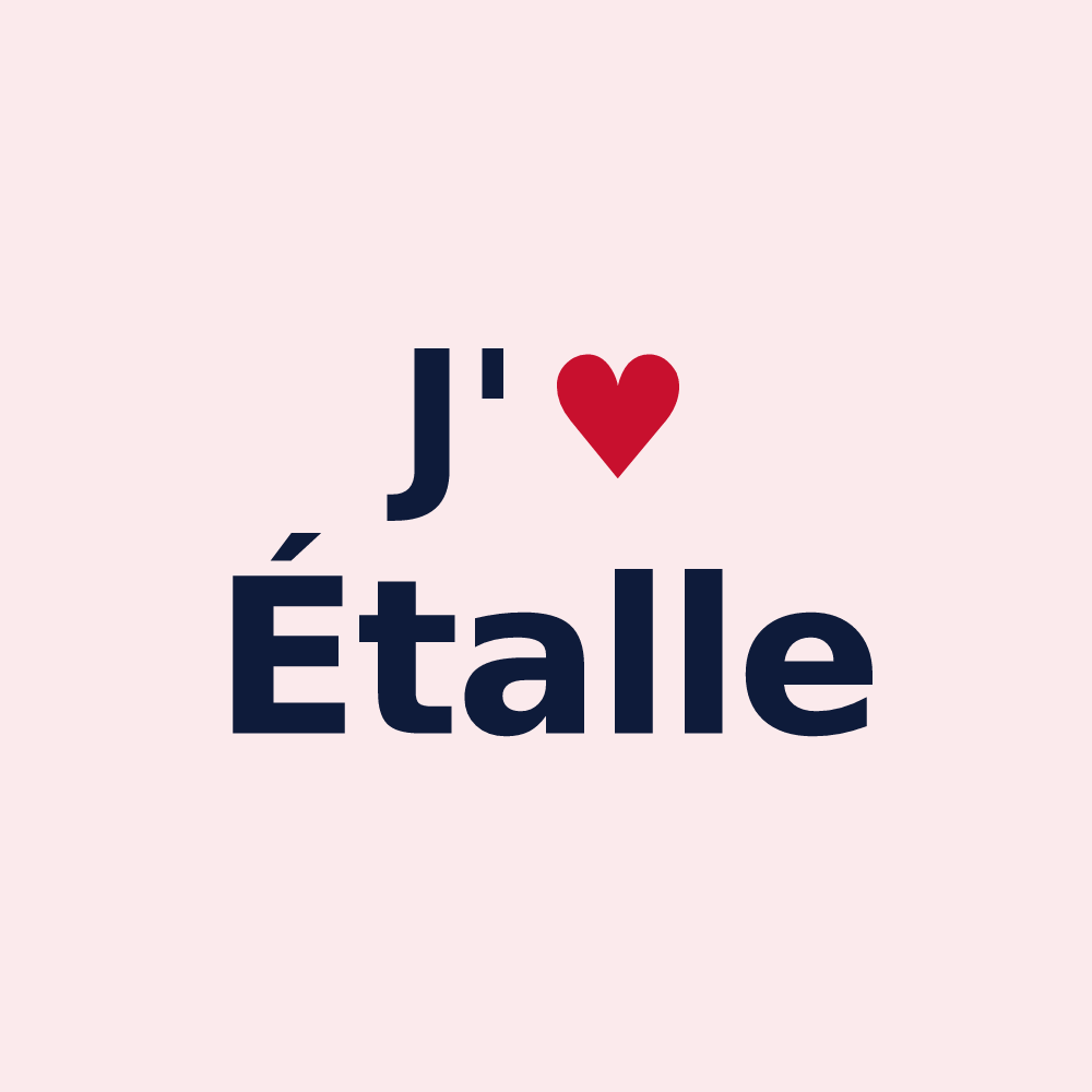 Magnet personnalisé Étalle — design J'aime Étalle