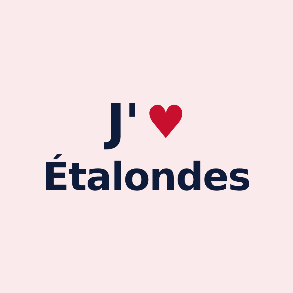 Magnet personnalisé Étalondes — design J'aime Étalondes