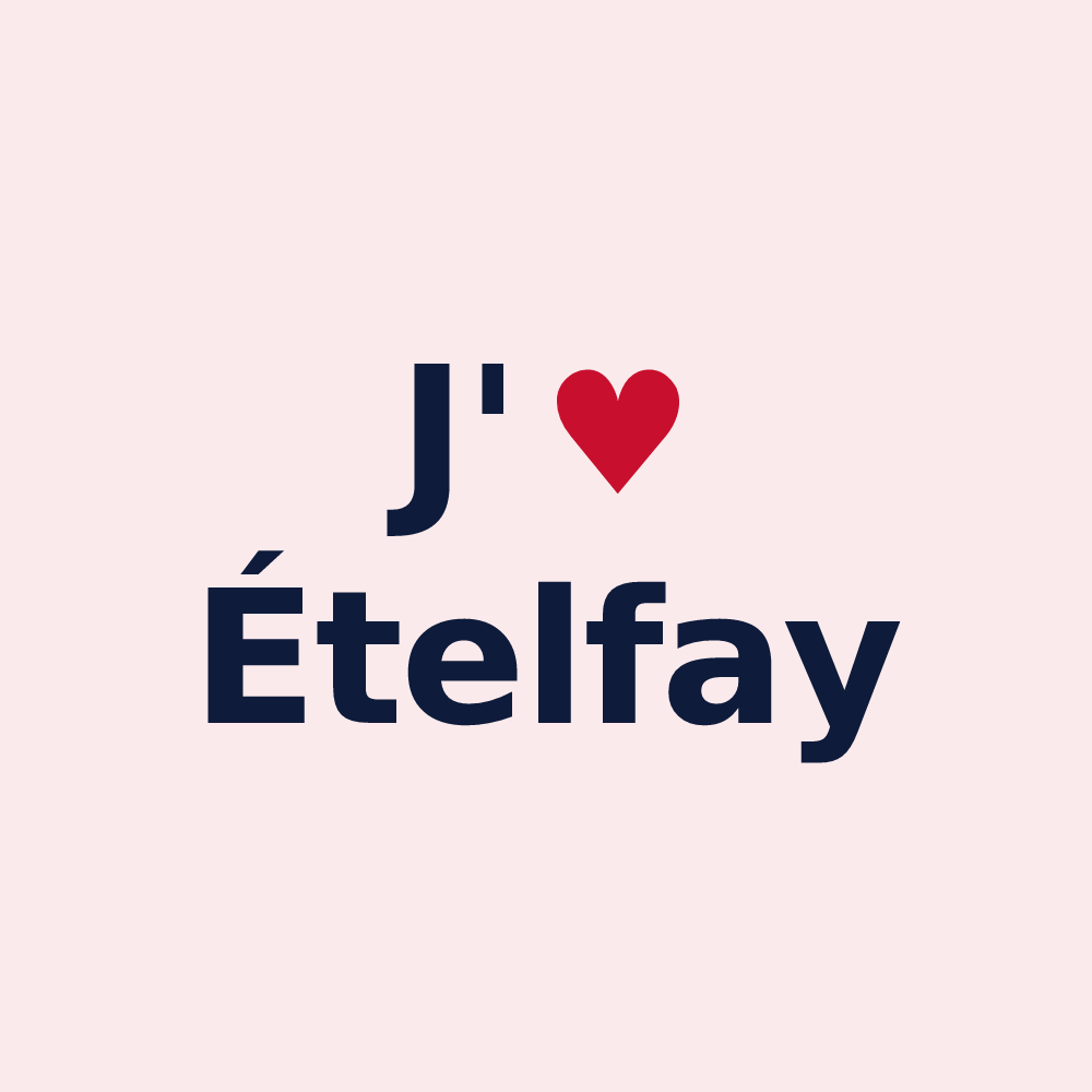 Magnet personnalisé Ételfay — design J'aime Ételfay