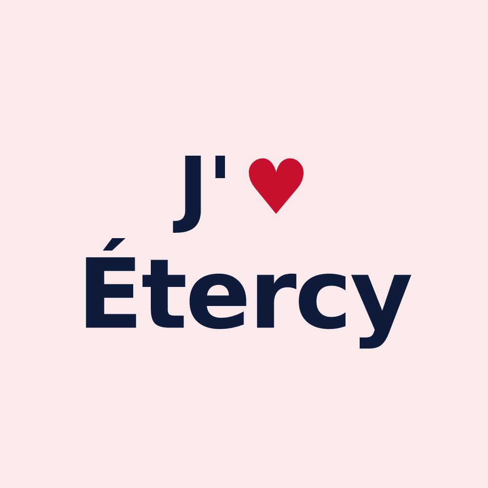 Magnet personnalisé Étercy — design J'aime Étercy