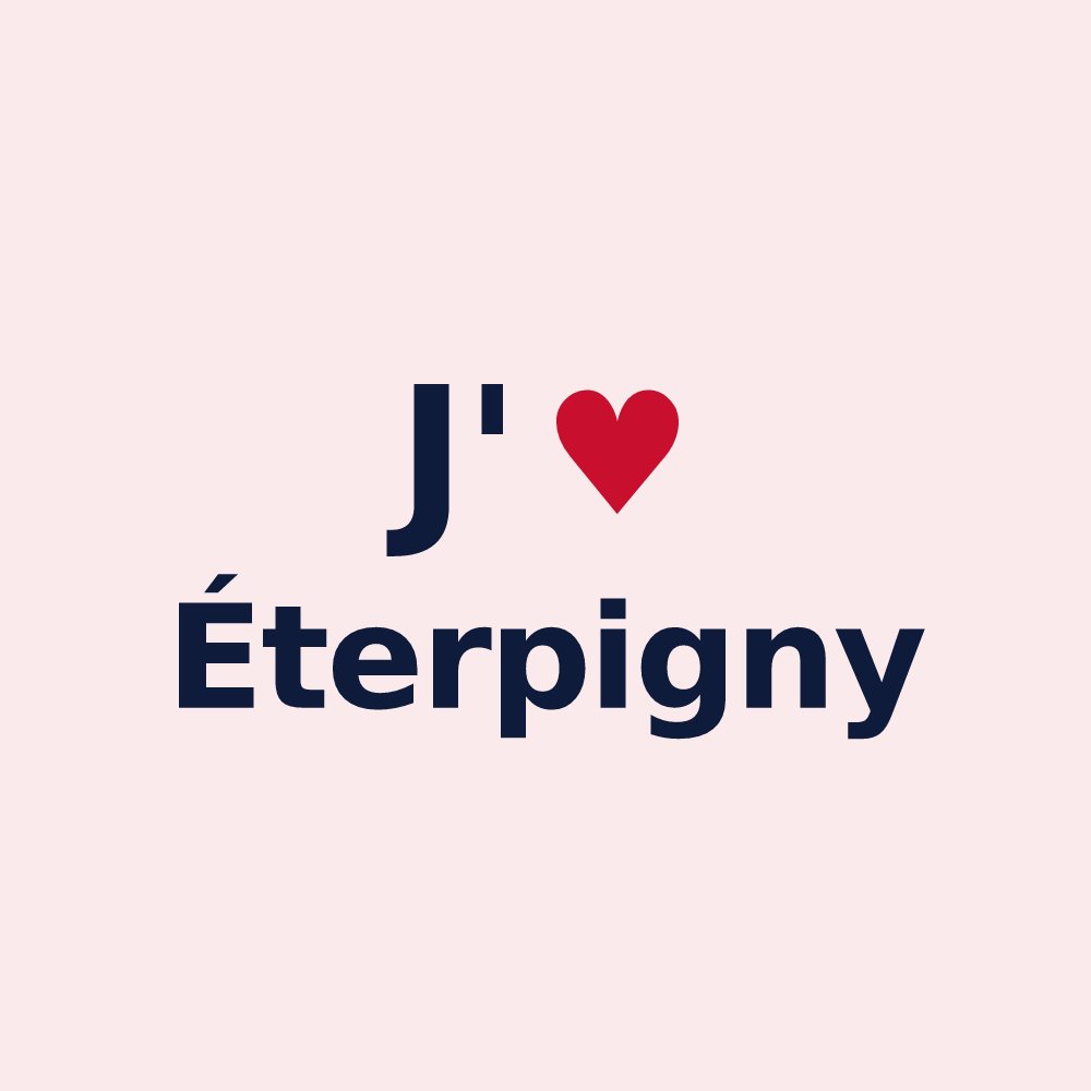 Magnet personnalisé Éterpigny — design J'aime Éterpigny