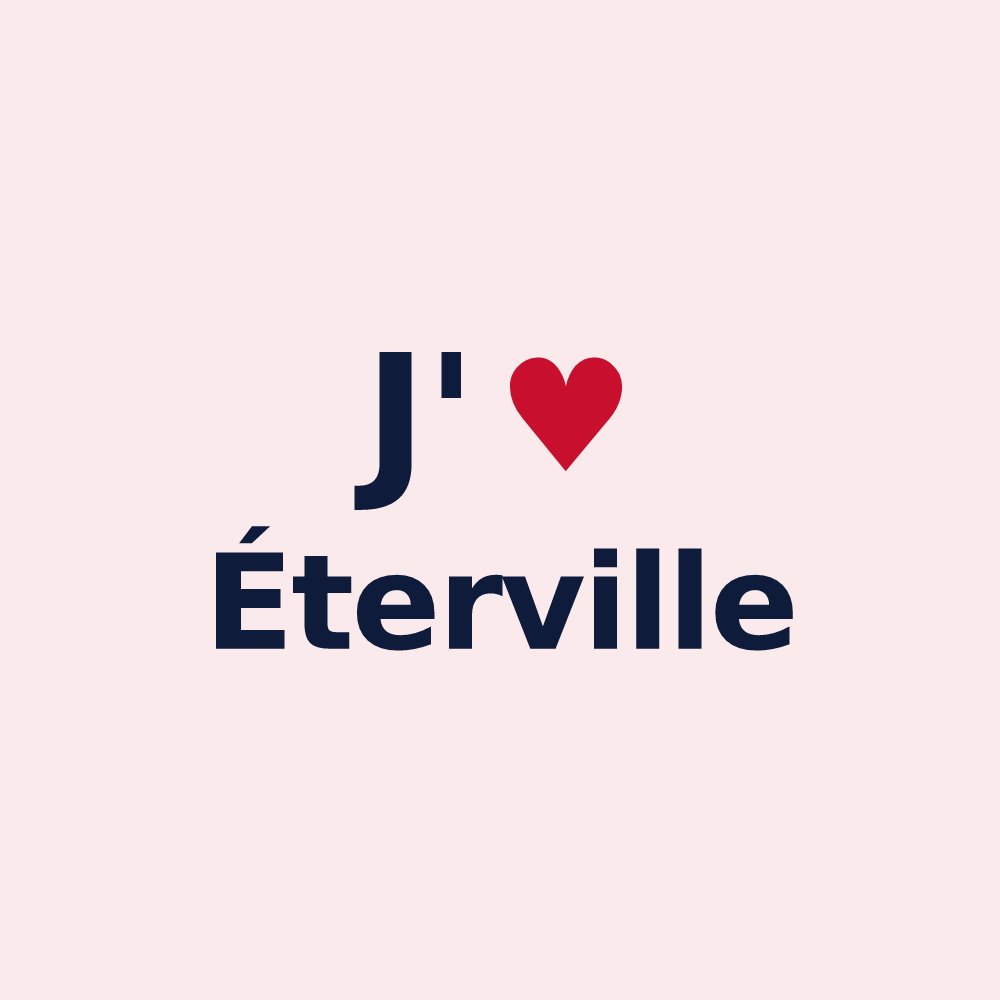 Magnet personnalisé Éterville — design J'aime Éterville