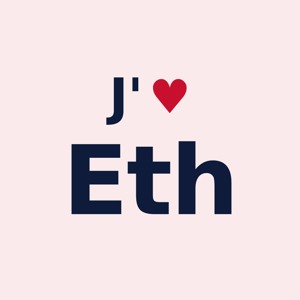 Magnet personnalisé Eth — design J'aime Eth