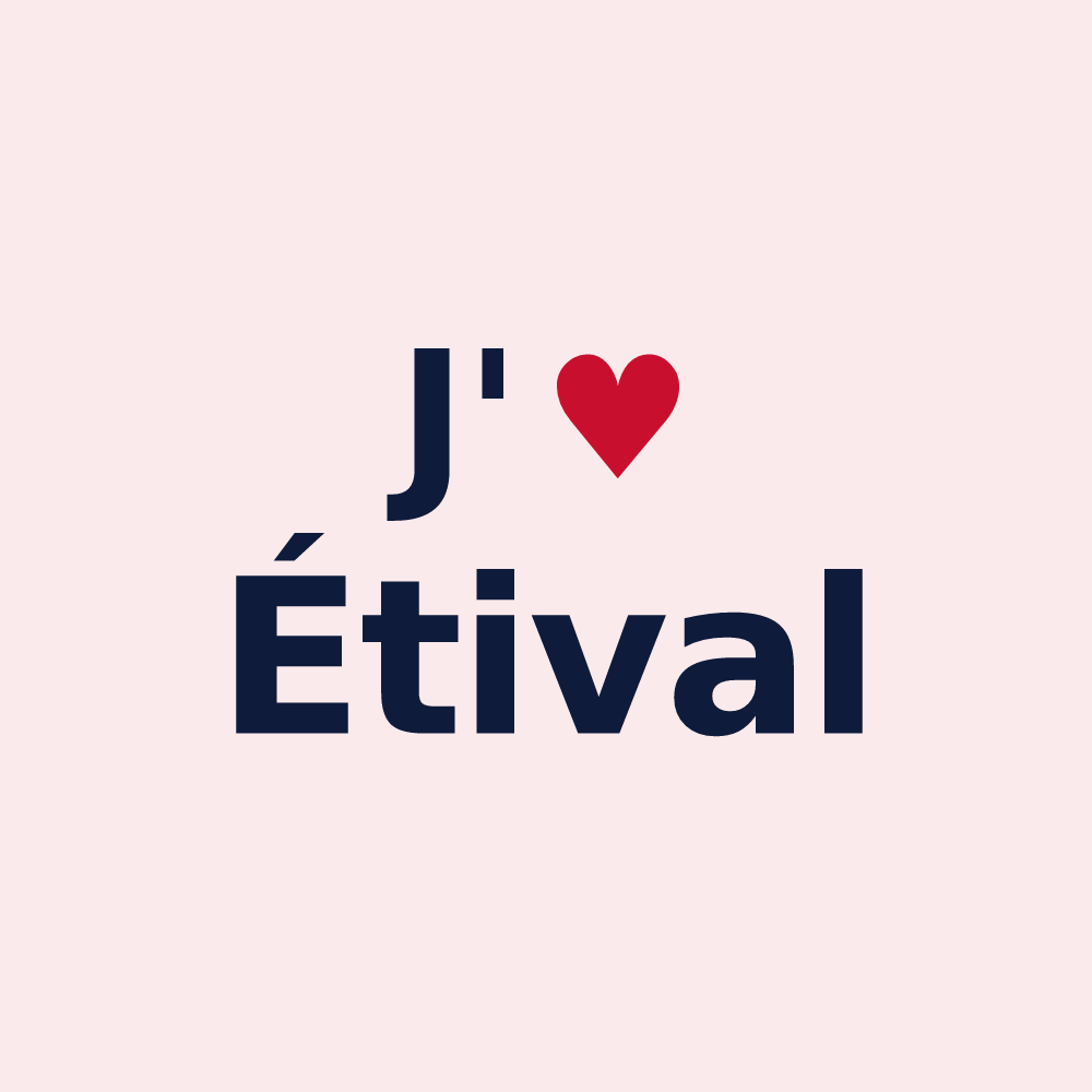 Magnet personnalisé Étival — design J'aime Étival