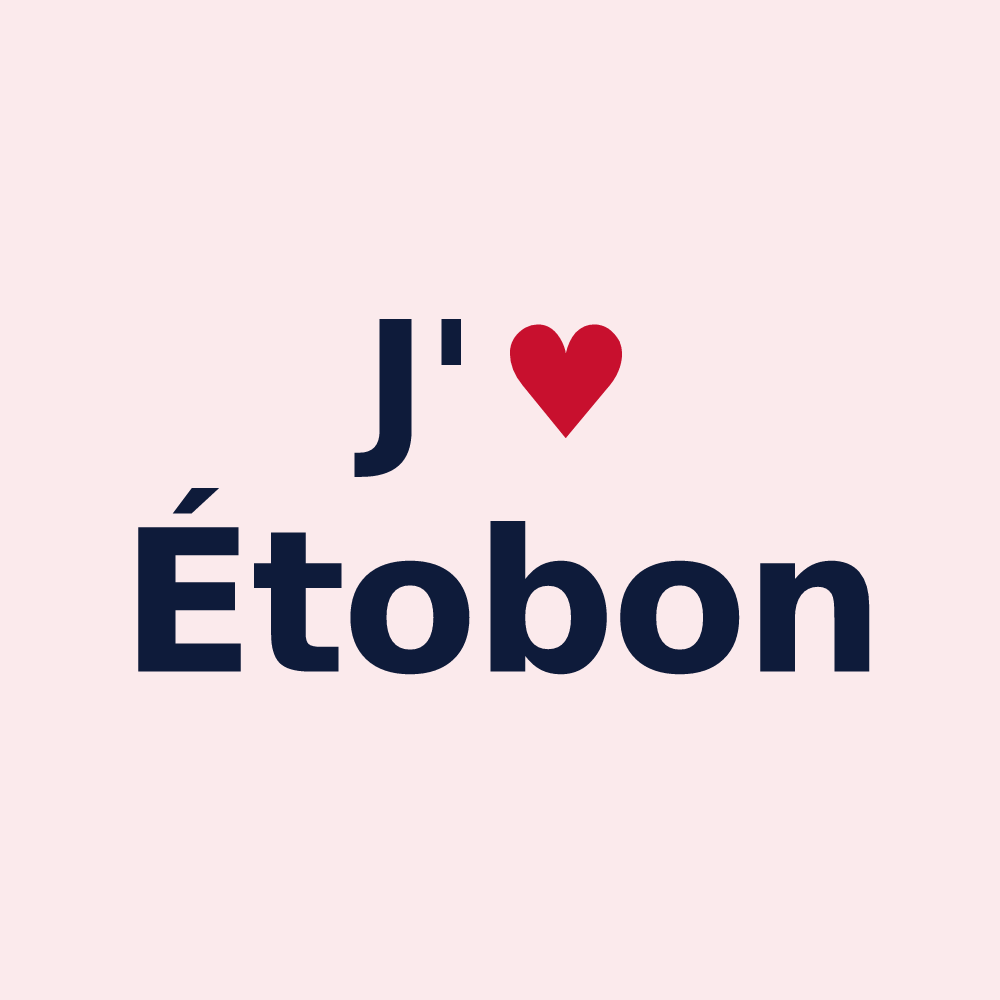 Magnet personnalisé Étobon — design J'aime Étobon