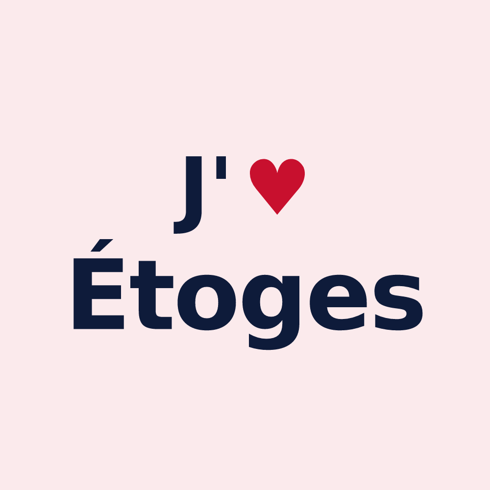 Magnet personnalisé Étoges — design J'aime Étoges