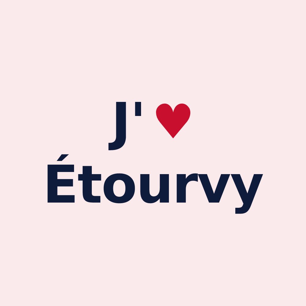 Magnet personnalisé Étourvy — design J'aime Étourvy