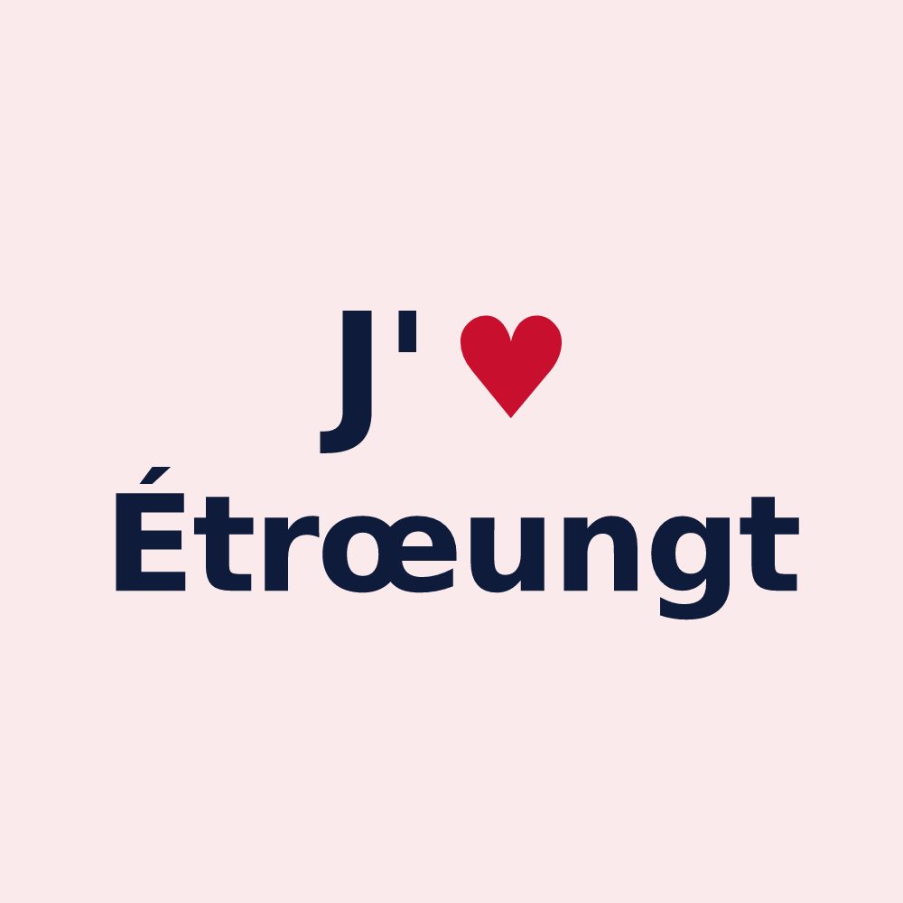 Magnet personnalisé Étrœungt — design J'aime Étrœungt
