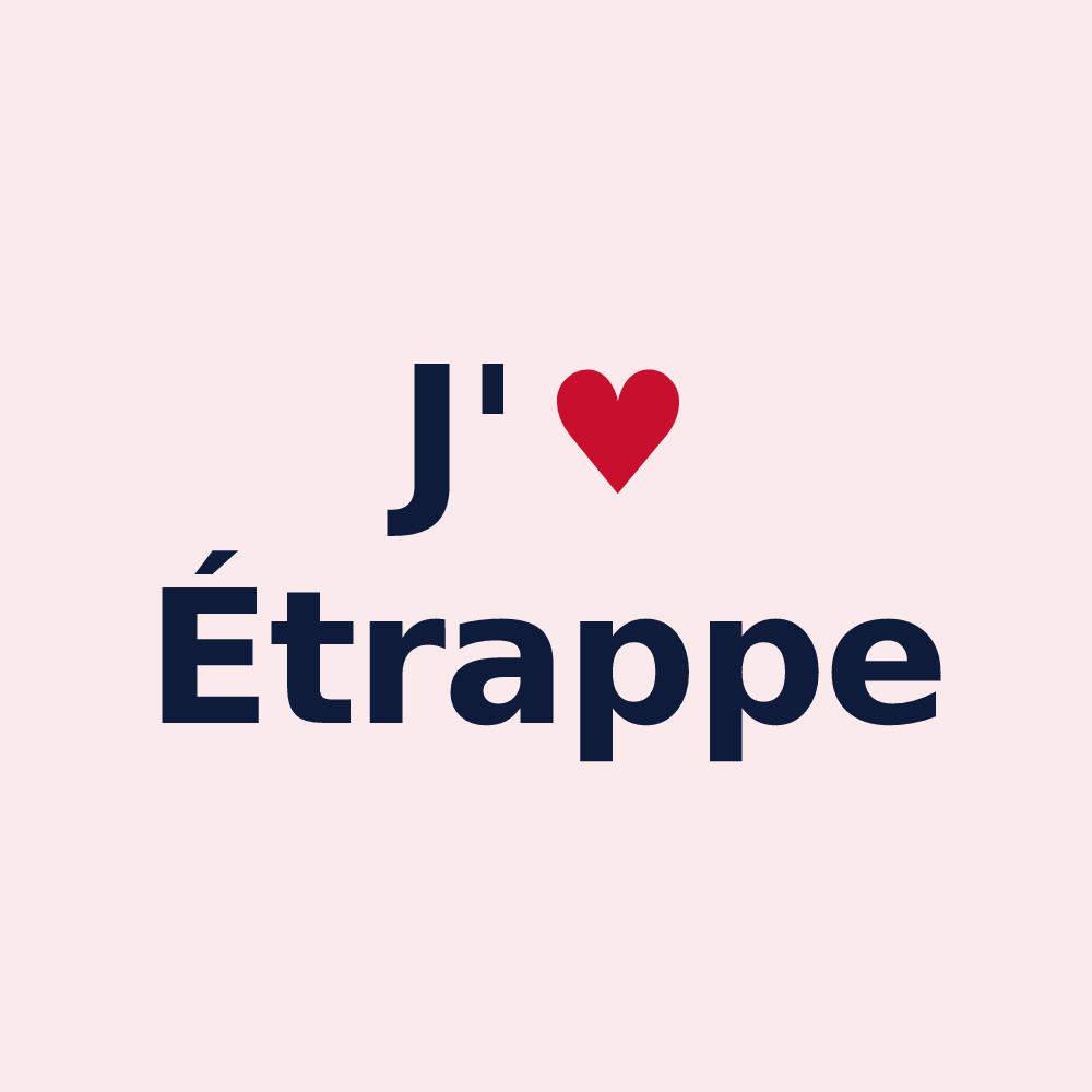 Magnet personnalisé Étrappe — design J'aime Étrappe