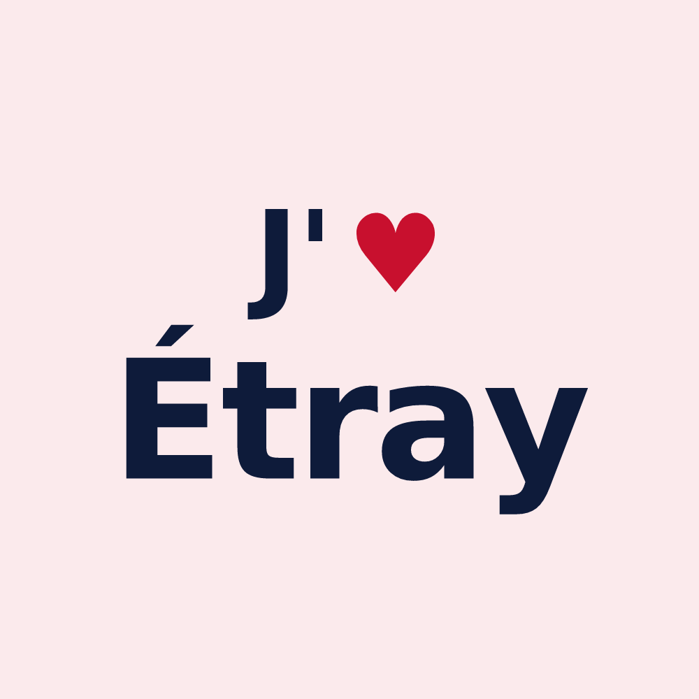 Magnet personnalisé Étray — design J'aime Étray