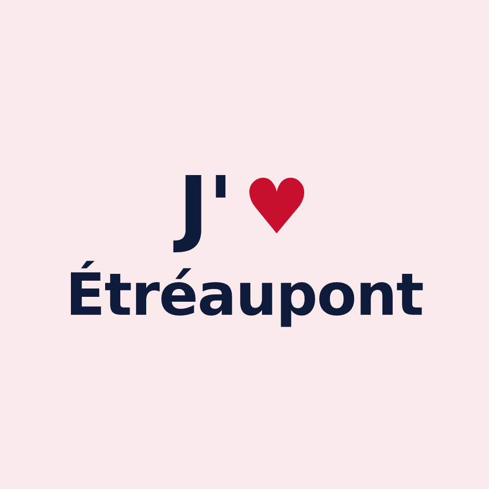 Magnet personnalisé Étréaupont — design J'aime Étréaupont