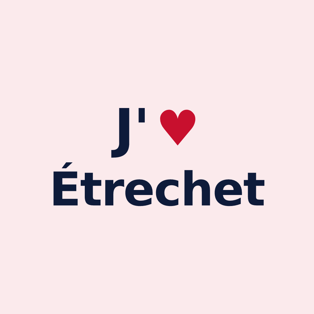 Magnet personnalisé Étrechet — design J'aime Étrechet