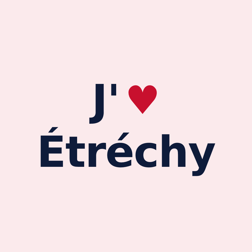 Magnet personnalisé Étréchy — design J'aime Étréchy