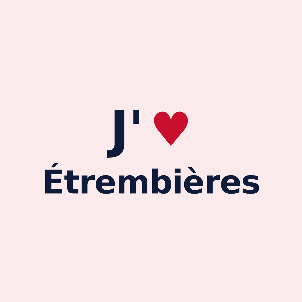 Magnet personnalisé Étrembières — design « J'aime Étrembières » imprimé sur le magnet