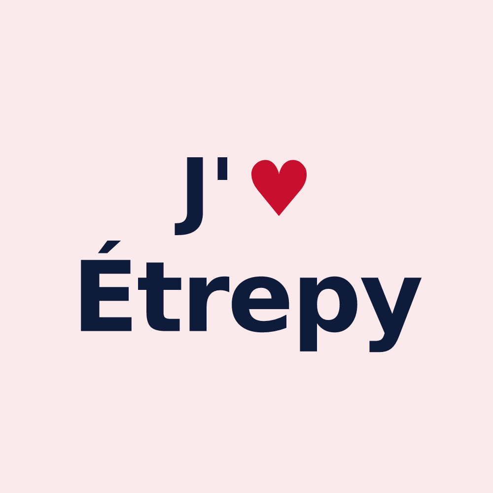 Magnet personnalisé Étrepy — design J'aime Étrepy