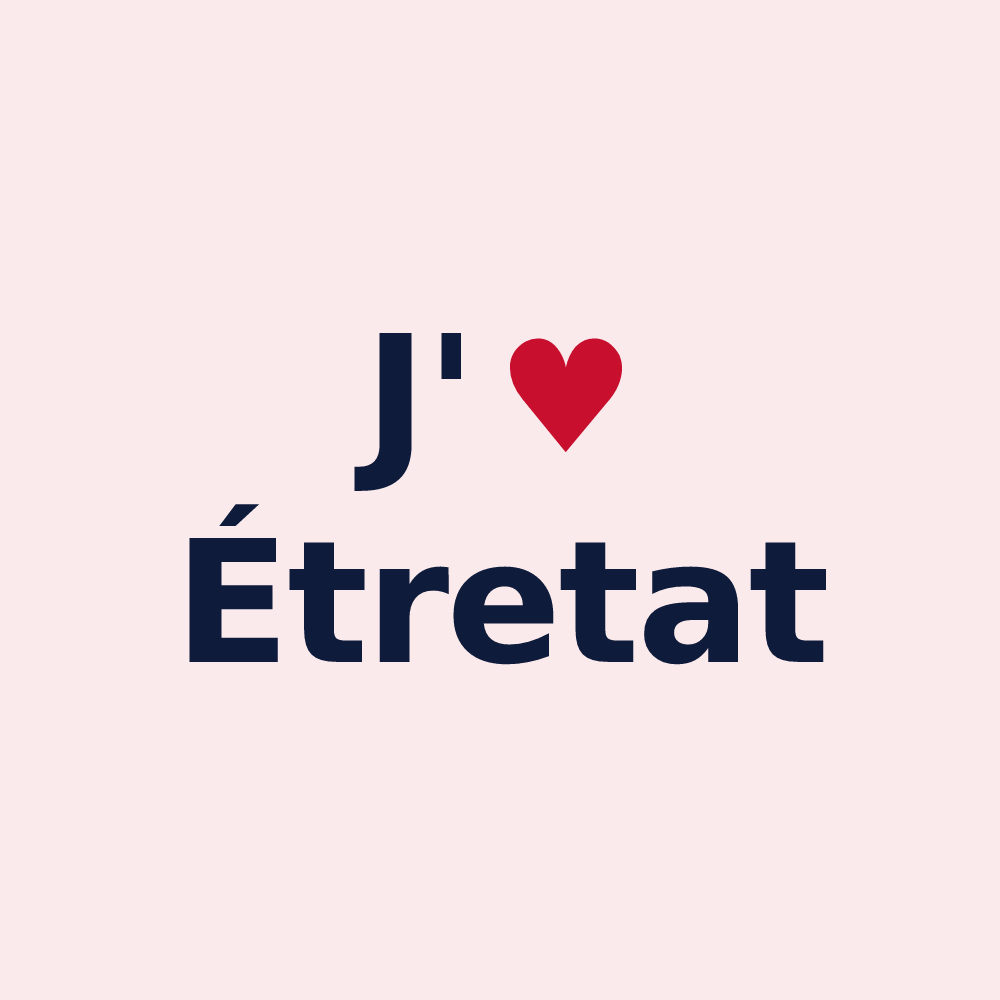 Magnet personnalisé Étretat — design J'aime Étretat