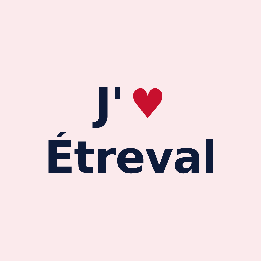 Magnet personnalisé Étreval — design J'aime Étreval