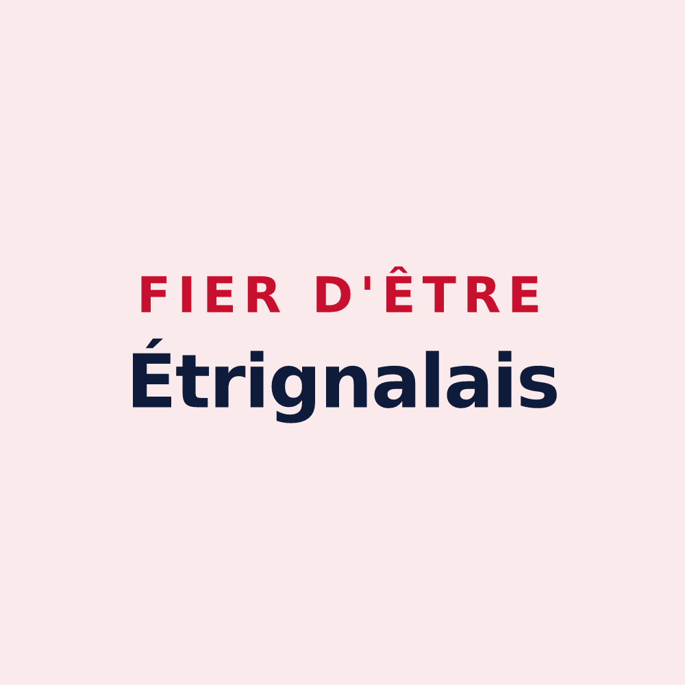 Magnet « Fier d'être Étrignalais » — design pour Étrigny