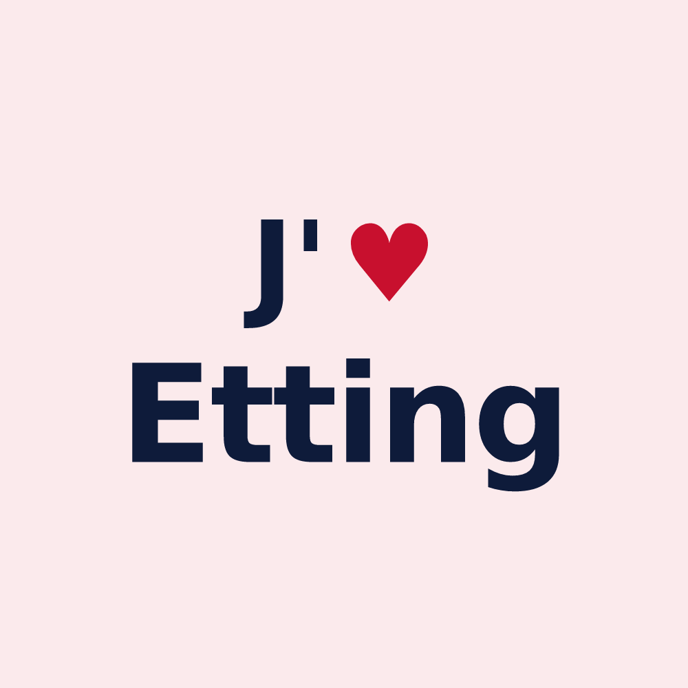 Magnet personnalisé Etting — design J'aime Etting