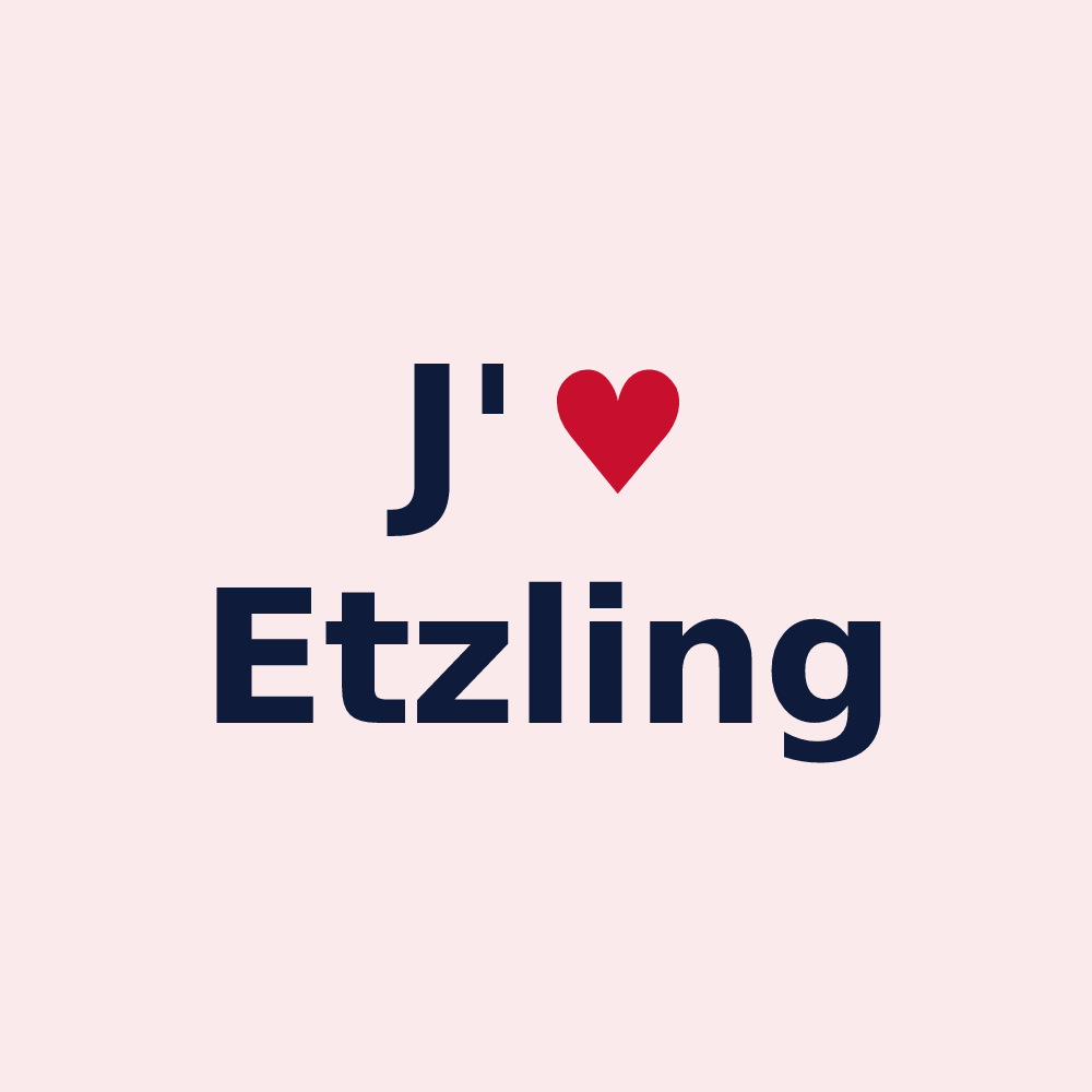 Magnet personnalisé Etzling — design J'aime Etzling