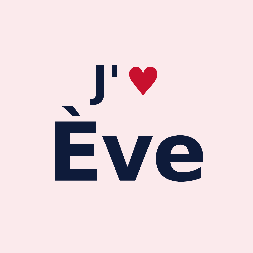 Magnet personnalisé Ève — design J'aime Ève