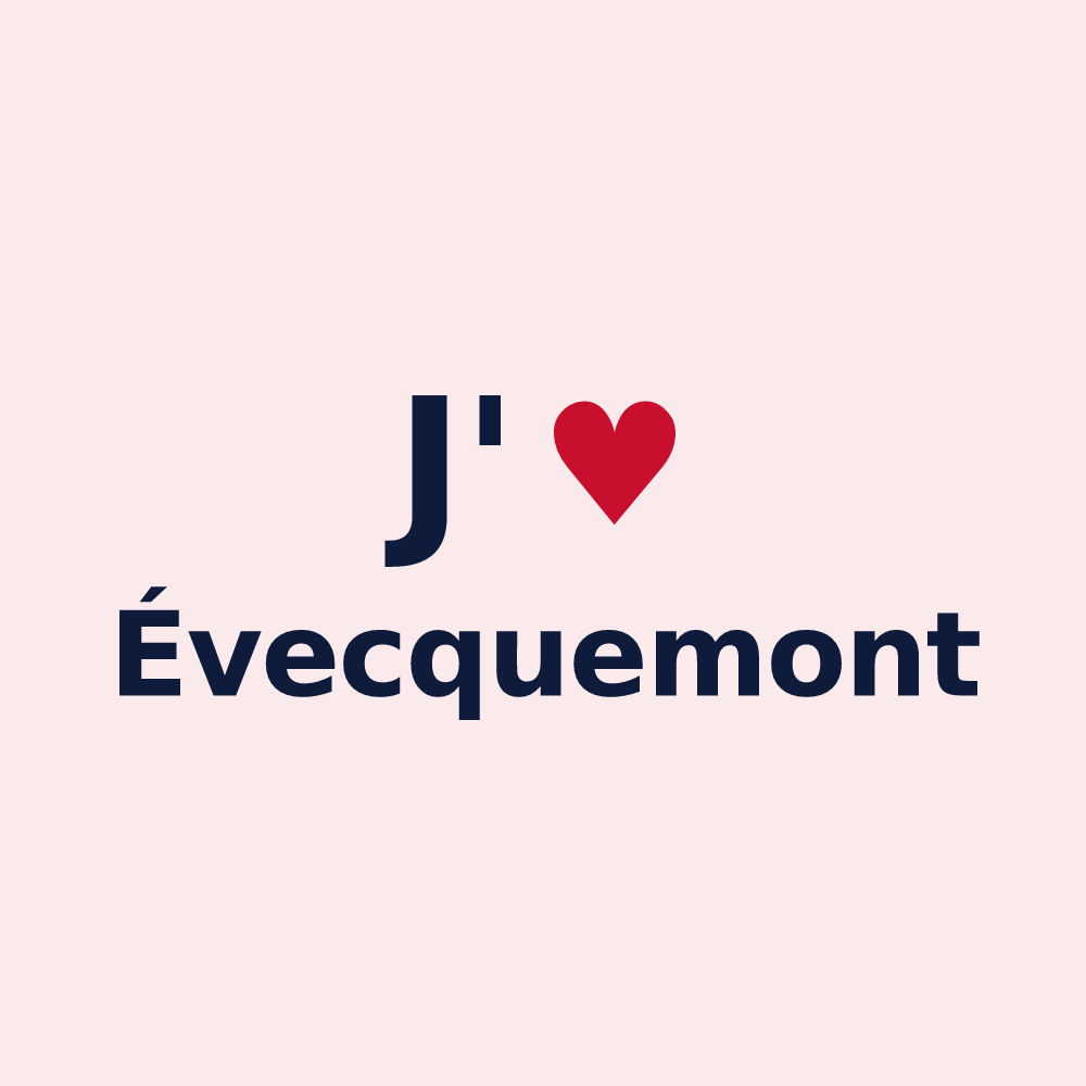 Magnet personnalisé Évecquemont — design J'aime Évecquemont