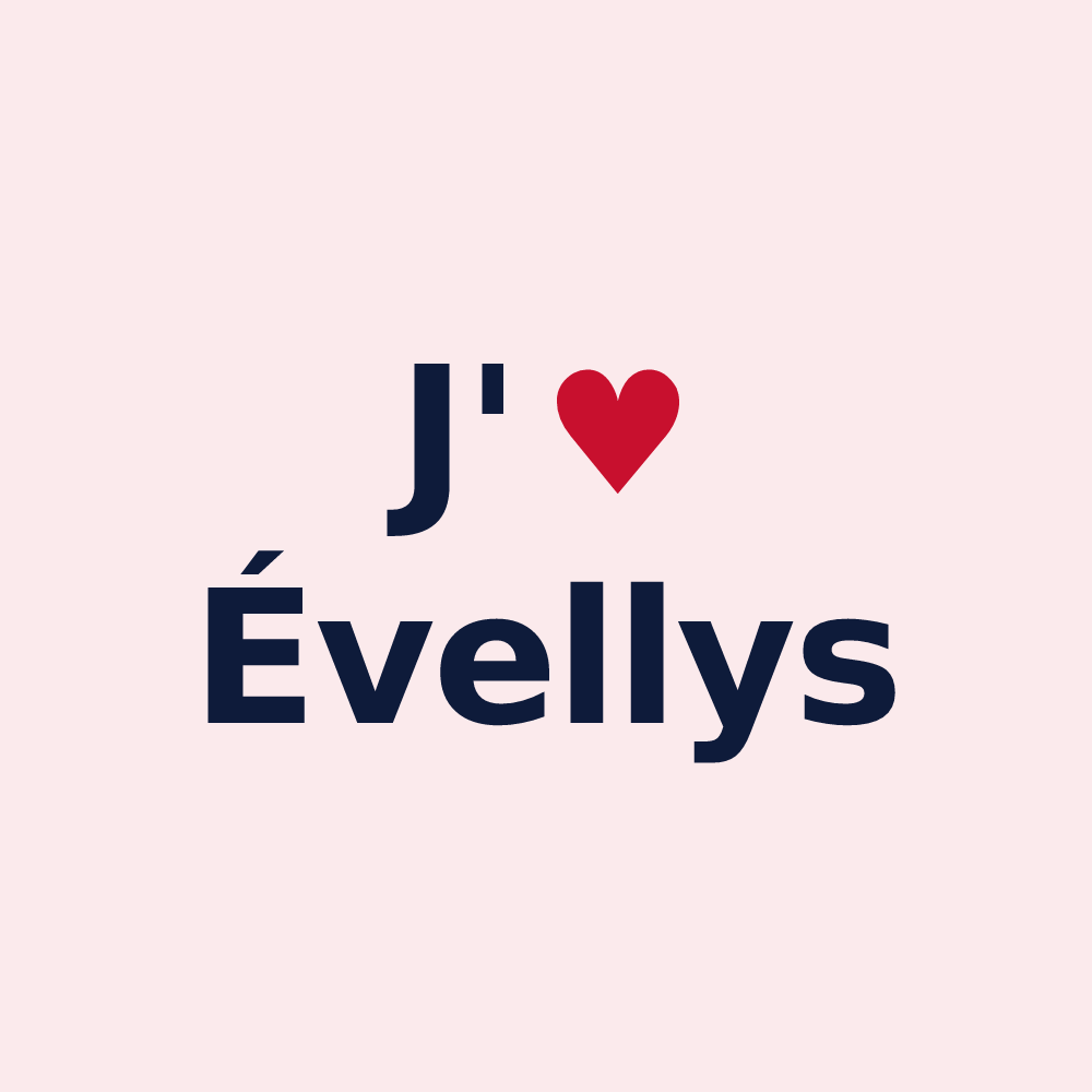Magnet personnalisé Évellys — design J'aime Évellys