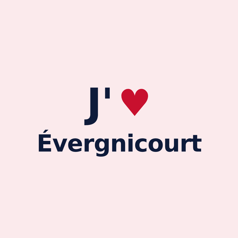 Magnet personnalisé Évergnicourt — design J'aime Évergnicourt