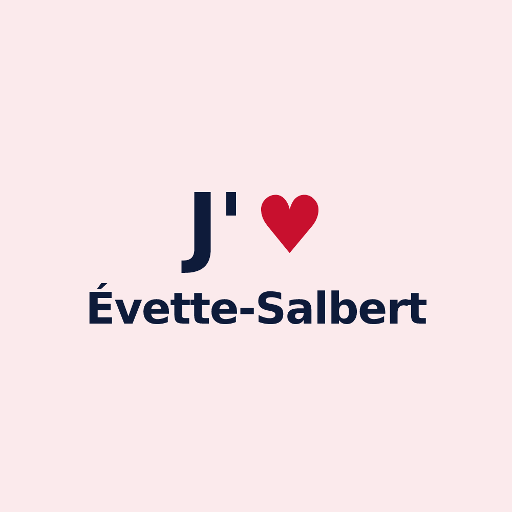Magnet personnalisé Évette-Salbert — design J'aime Évette-Salbert