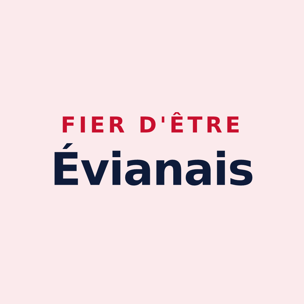 Magnet « Fier d'être Évianais » — design pour Évian-les-Bains
