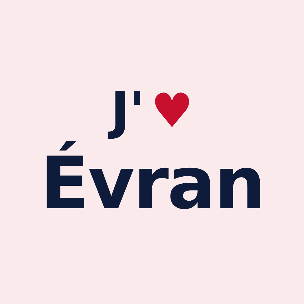 Magnet personnalisé Évran — design J'aime Évran