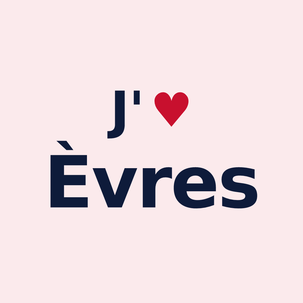 Magnet personnalisé Èvres — design J'aime Èvres