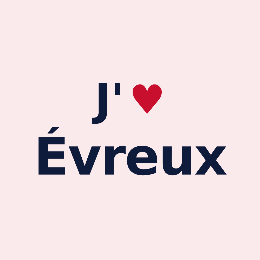 Magnet personnalisé Évreux — design J'aime Évreux