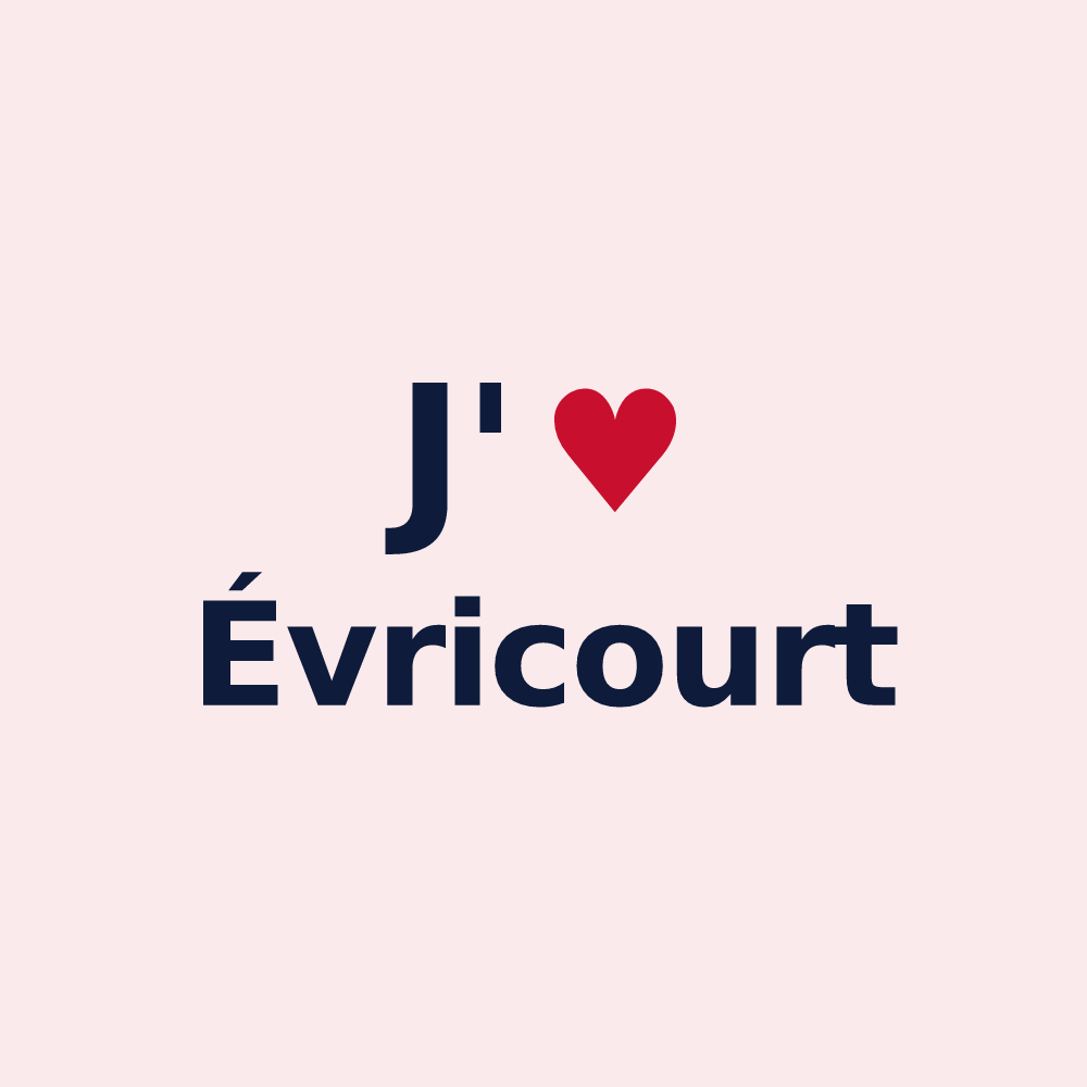 Magnet personnalisé Évricourt — design J'aime Évricourt